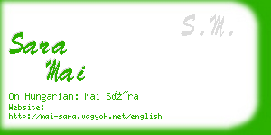 sara mai business card